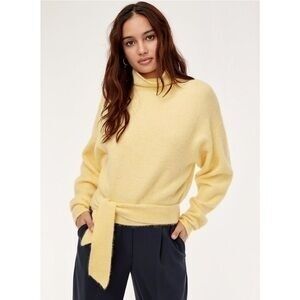Wilfred Soft Yellow Cowl Neck Sweater